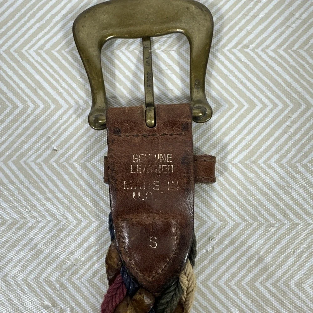 Vintage Brown Leather Belt Length Size Small‎ Made in USA 33